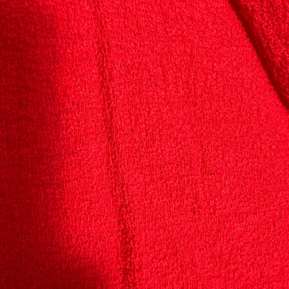 Womens J.Crew Red Faux Wrap Sweater Textured Knit Small Cotton Preppy Normcore - Picture 3 of 14